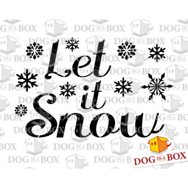 Let it Snow stencil n.1 - Reusable christmas stencil for wood signs, windows decor and walls