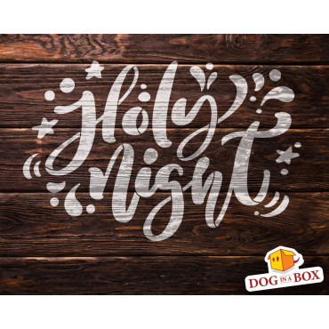Holy Night stencil n.1 - Reusable christmas stencil for wood signs, windows decor and walls