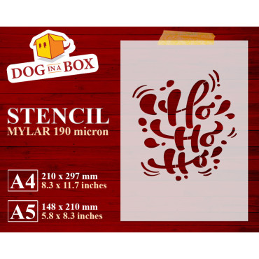 Ho Ho Ho stencil n.1 - Reusable christmas stencil for wood signs, windows decor and walls