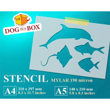 Pochoir animaux marins n °...