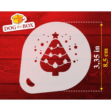 Christmas Trees stencils n.1 (set of 3) Cappuccino and Coffee cocoa powder decor stencil - Face Painting stencils