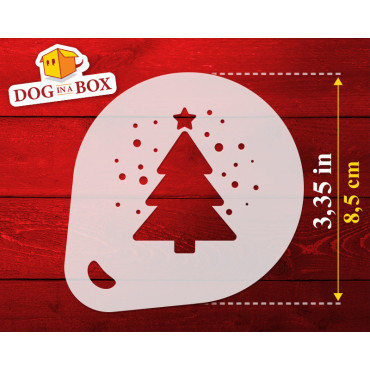 Stencil Alberi di Natale n.1 (set di 3) - Stencil per decorare biscotti o cappuccini con cacao in polvere