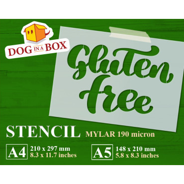 Gluten Free stencil - Reusable farm stencil for wood signs, walls or fabrics.