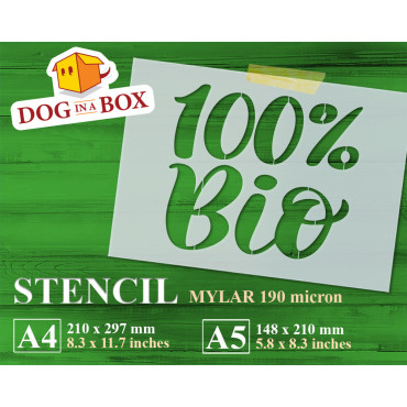 Stencil "100% Bio" -...