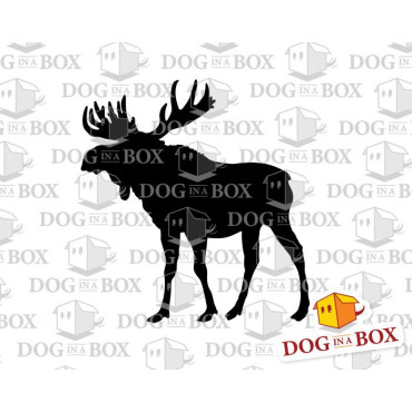 Moose stencil n.2 - Reusable forest animal stencil for wood signs, walls or fabrics.