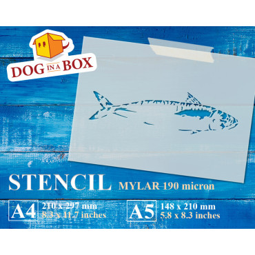 Fish stencil n.6 - Reusable fishing stencil for wood signs, wall decor and fabric