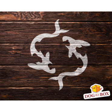 Koi stencil n.2 - Reusable koi carps stencil for wood signs, wall decor and fabric