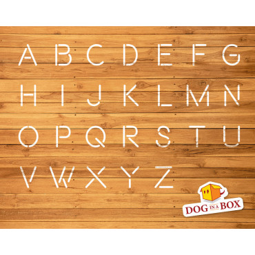 Alphabet stencil n.1 - Uppercase letters stencil. Font stencil for wood signs, wedding stencils or custom words.