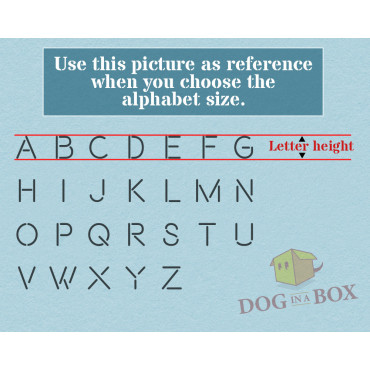 Alphabet-Schablone Nr. 1 - Schablone in Großbuchstaben. Schriftschablone für Holzschilder, Hochzeitsschablonen oder benutzerdefi