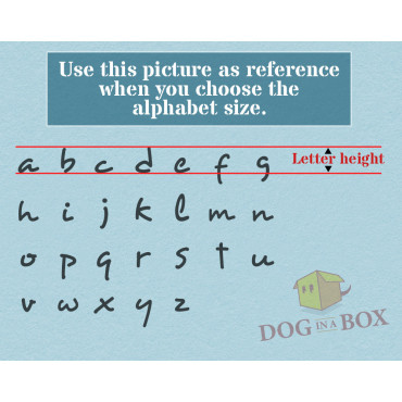 Alphabet-Schablone n.2 - Kleinbuchstaben-Schablone. Schriftschablone für Holzschilder, Hochzeitsschablonen oder benutzerdefinier