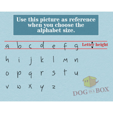 Alphabet stencil n.3 - Lowercase letters stencil. Font stencil for wood signs, wedding stencils or custom words.