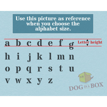 Alphabet stencil n.4 - Lowercase letters stencil. Font stencil for wood signs, wedding stencils or custom words.