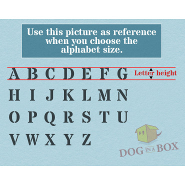 Alphabet stencil n.4 - Uppercase letters stencil. Font stencil for wood signs, wedding stencils or custom words.