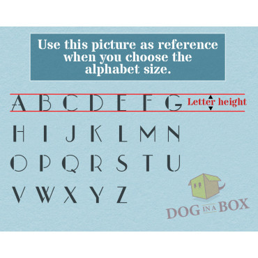 Alphabet stencil n.6 - Uppercase letters stencil. Font stencil for wood signs, wedding stencils or custom words.