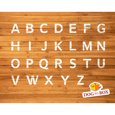 Alphabet stencil n.8 - Uppercase letters stencil. Font stencil for wood signs, wedding stencils or custom words.