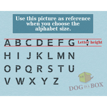 Alphabet stencil n.8 - Uppercase letters stencil. Font stencil for wood signs, wedding stencils or custom words.