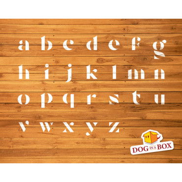 Alphabet stencil n.9 - Lowercase letters stencil. Font stencil for wood signs, wedding stencils or custom words.
