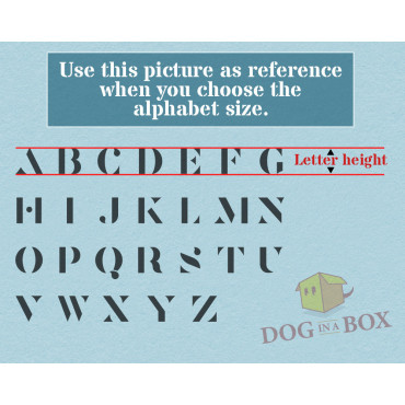 Alphabet stencil n.9 - Uppercase letters stencil. Font stencil for wood signs, wedding stencils or custom words.