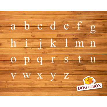 Alphabet stencil n.12 - Lowercase letters stencil. Times New Roman stencil for wood signs, wedding stencils or custom words.