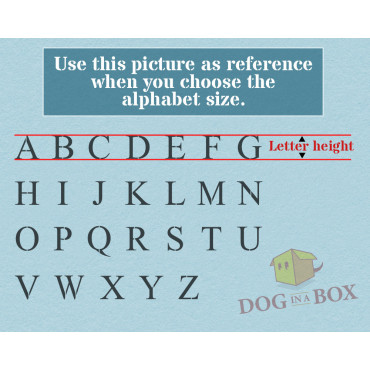 Alphabet-Schablone Nr. 12 - Großbuchstaben-Schablone. Times New Roman Schablone für Holzschilder, Hochzeitsschablonen oder benut