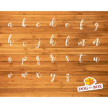 Alphabet stencil n.13 - Lowercase letters stencil. Font stencil for wood signs, wedding stencils or custom words.