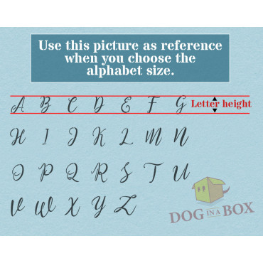 Alphabet-Schablone Nr. 13 - Schablone für Großbuchstaben. Schriftschablone für Holzschilder, Hochzeitsschablonen oder benutzerde