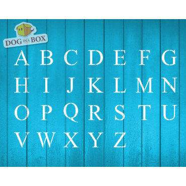 Alphabet stencils font n.12 - Times New Roman stencil - Uppercase font stencil for wood signs and walls. Individual letters.