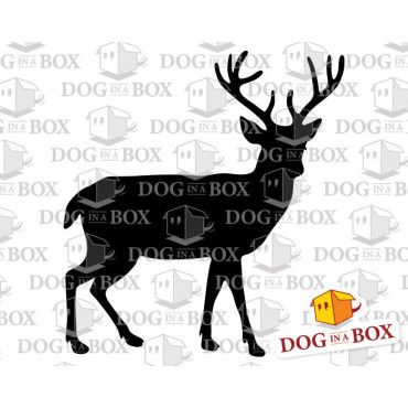 Deer stencil n.2 - Reusable hunting stencil for wood signs, walls or fabrics.
