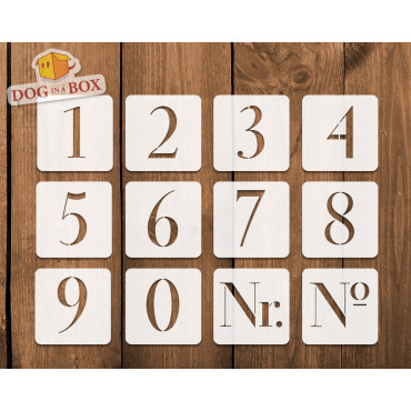 Numbers stencils n.14 - Individual numbers stencils for wood signs and walls.