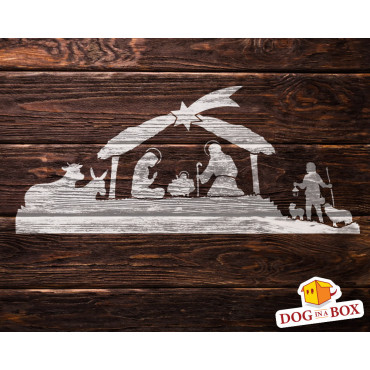 Nativity stencil n.3 - Reusable Christmas stencil for nativity scene decoration, wood signs and walls