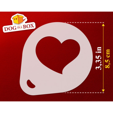 Hearts stencils n.1 (set of 3) Cappuccino and Coffee cocoa powder decor stencil - Face Painting stencils