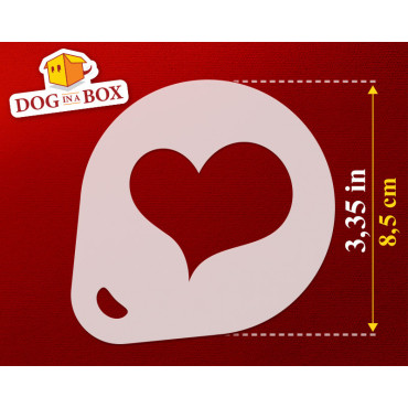 Stencil Cuori n.1 (set di 3) - Stencil per decorazioni Cappuccini con polvere di cacao o per decorazioni matrimoniali