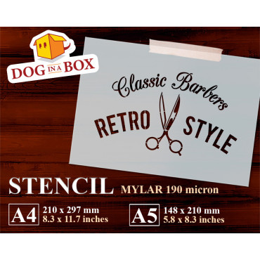 Barber Shop stencil n.2 -...