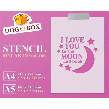 Stencil "I love you to the...