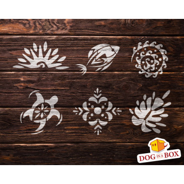 Hawaiian symbols stencil n.1- Reusable Polynesian and Samoan stencils for wood signs, walls and fabric