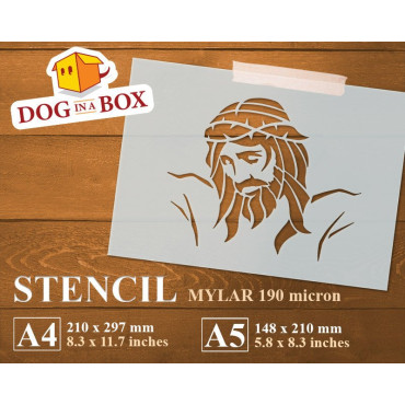 Jesus stencil n.6 - Reusable christian stencil for churches, wood signs, wall decor and catechism