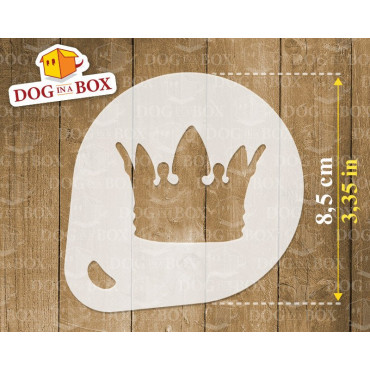 Crown Stencils (set of 3) Cappuccino and Coffee cocoa powder decor stencil - Face Painting stencils