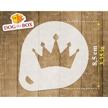 Crown Stencils (set of 3) Cappuccino and Coffee cocoa powder decor stencil - Face Painting stencils