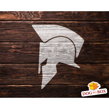 Spartan Helmet stencil n.4 - Pochoir guerrier réutilisable pour panneaux en bois, peinture murale, tissus et décoration d'intéri