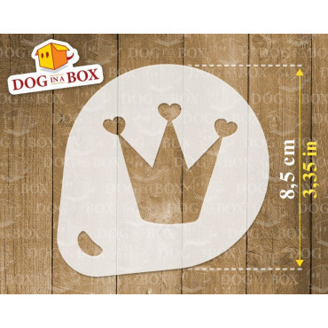 Crown Stencils (set of 3) Cappuccino and Coffee cocoa powder decor stencil - Face Painting stencils