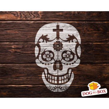Sugar Skull stencil n.3 - Dia de los Muertos stencil for wood signs, walls and party decor.