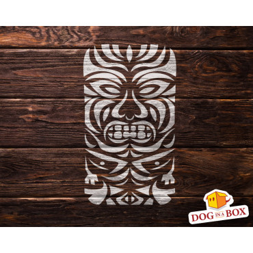Tiki Totem stencil n.1 - Polynesian, Hawaiian, Maori tribal stencil