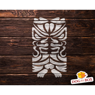Tiki Totem stencil n.3 - Polynesian, Hawaiian, Maori tribal stencil