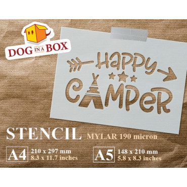Pochoir Happy Camper n.2 -...
