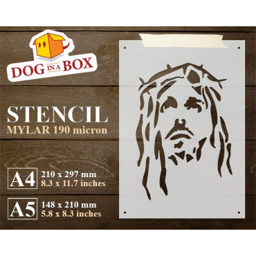 Jesus stencil n.3 - Reusable christian stencil for churches, wood signs, wall decor and catechism