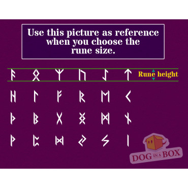 Runenschablone n.2 - Keltische Runenschablonen für Holzzeichen, Malerei auf Stein und benutzerdefinierte Runen