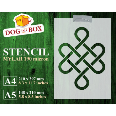 Celtic Knot stencil n.4 - Reusable stencil, seamless geometric pattern for walls and fabrics