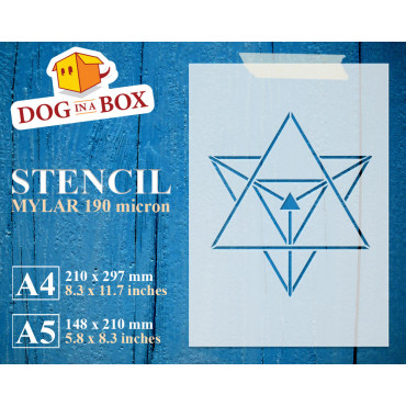 Sacred geometry stencil n.2 - Geometric reusable stencil for wood signs. Yoga and meditation stencil for walls.