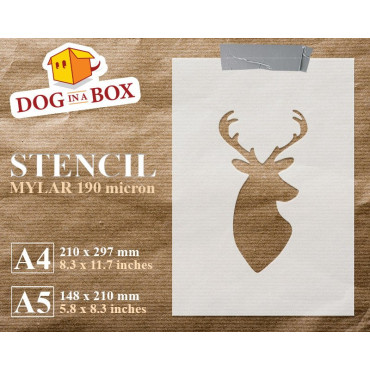 Deer stencil n.1 - Reusable hunting stencil for fabrics, walls or wood signs