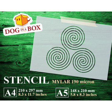 Schablone mit heiliger...